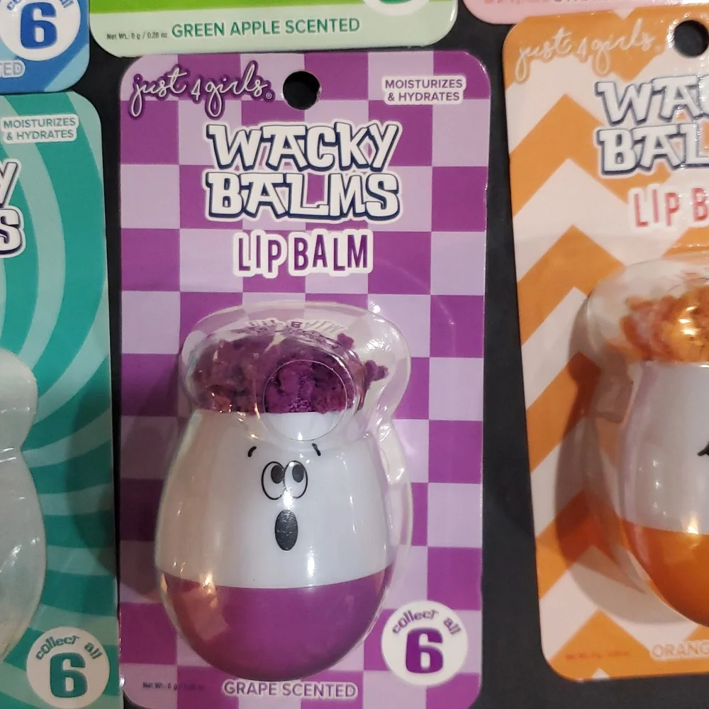 2 pack wacky balms flavored scented‎ lip balms brand new